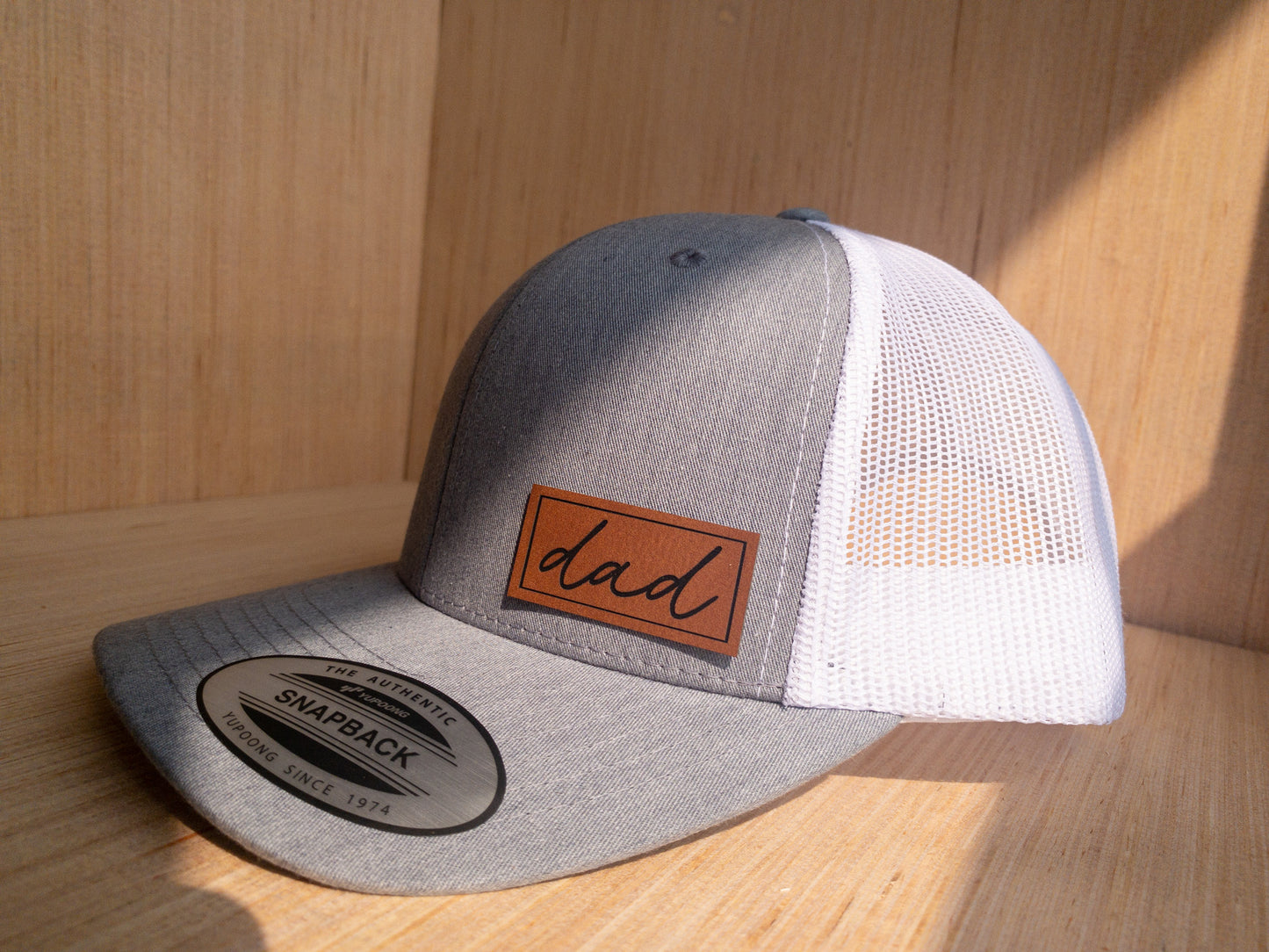 Dad Leatherette Patch Trucker Hat