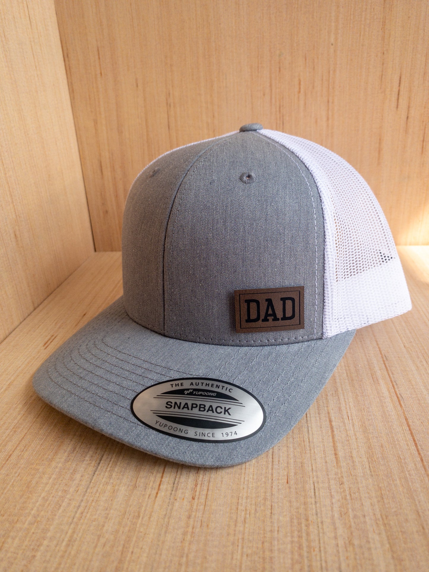 Dad Leatherette Patch Trucker Hat