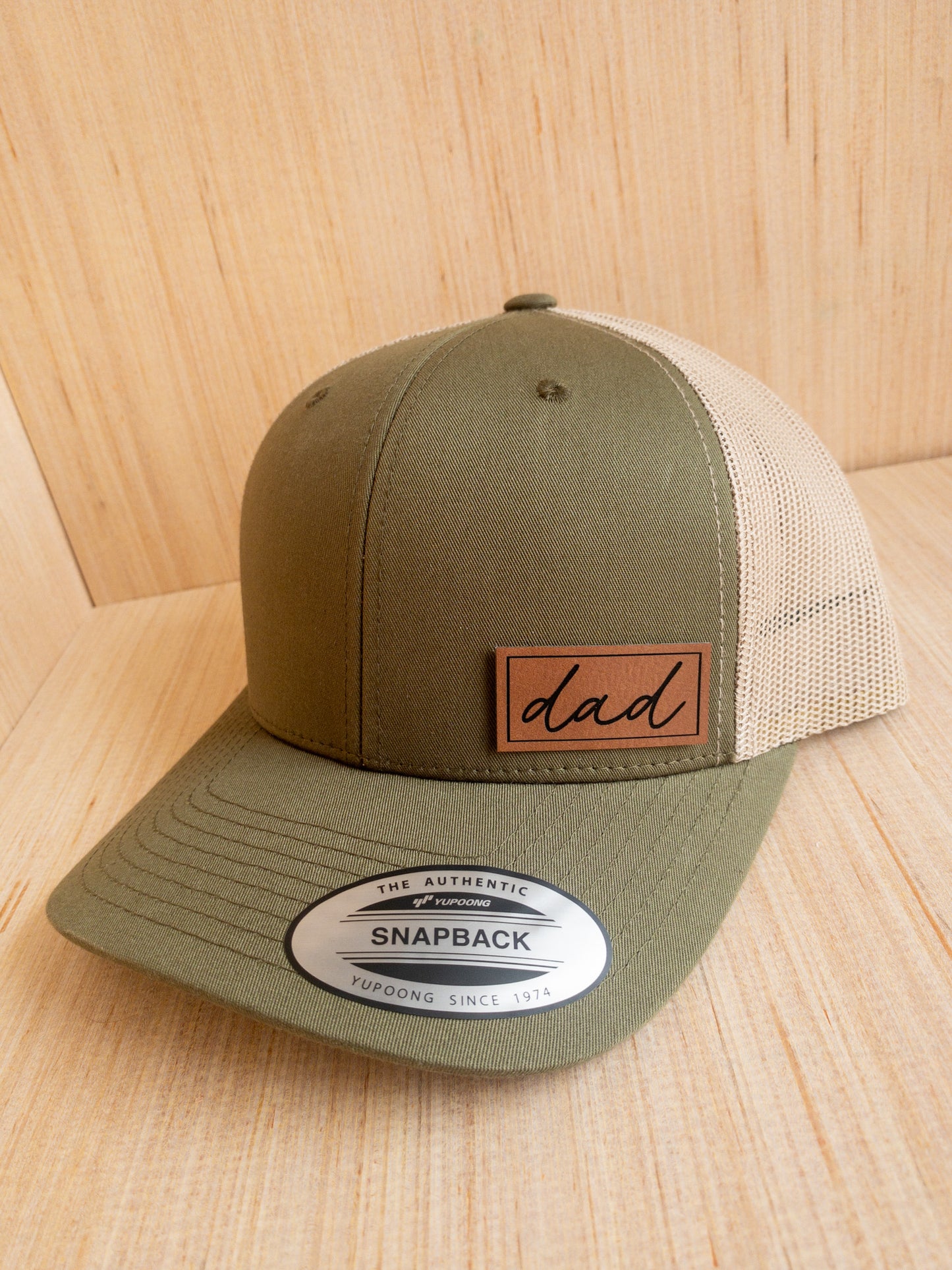 Dad Leatherette Patch Trucker Hat