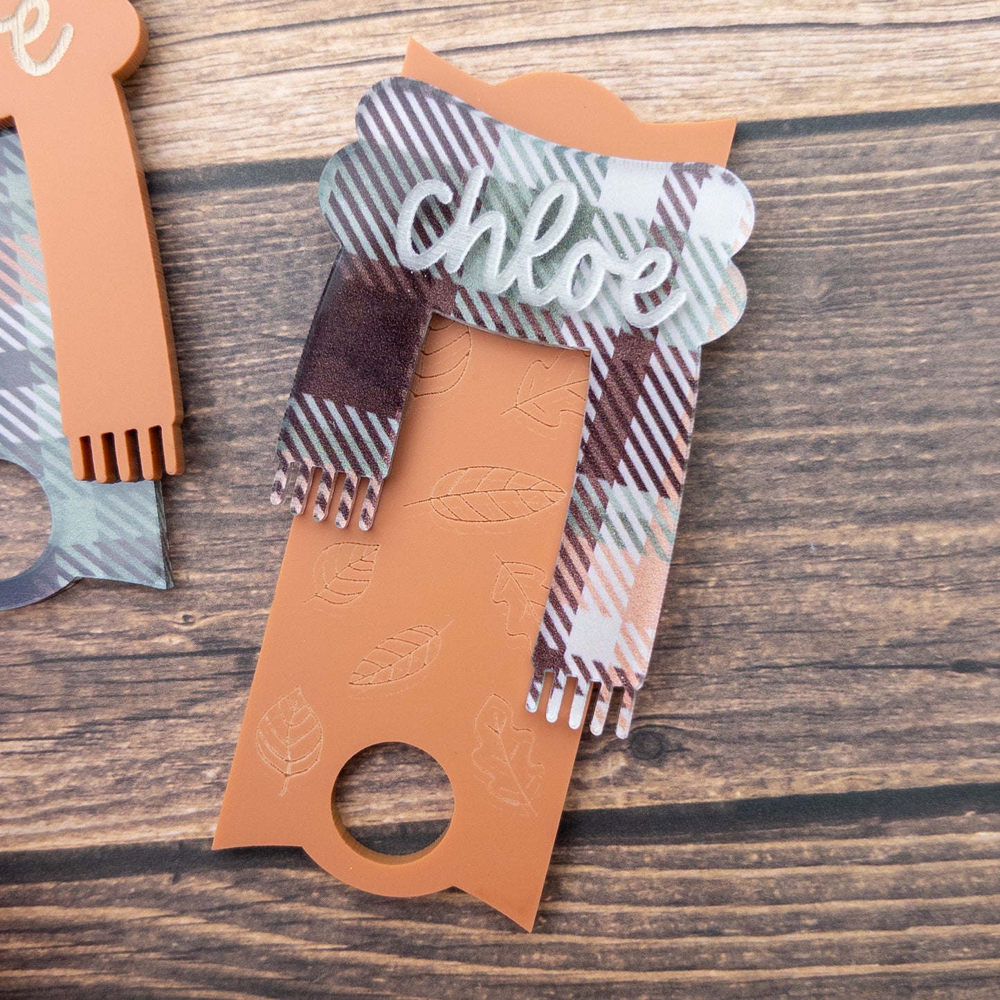 Acrylic Fall Scarf Tumbler Topper