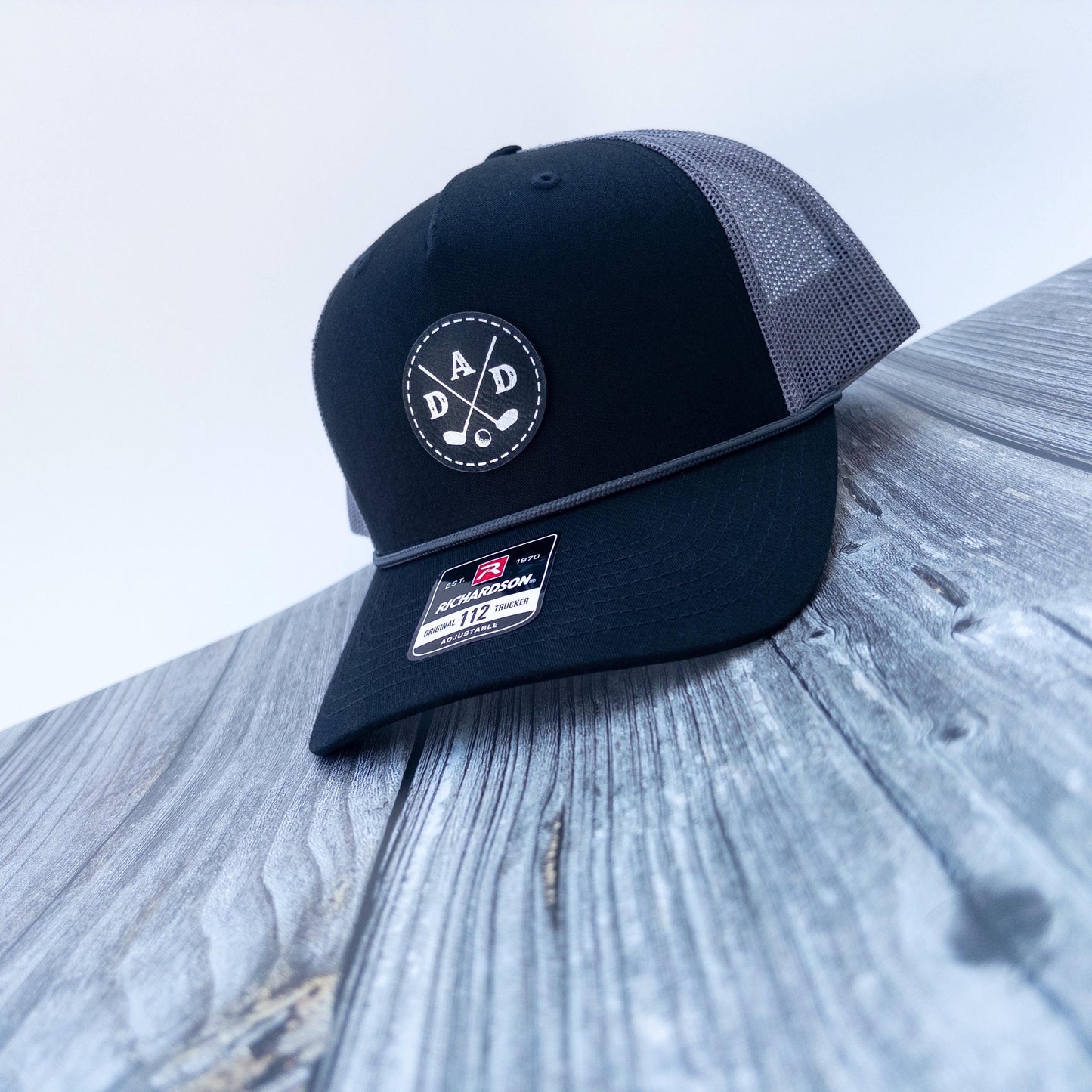 Golf Dad Leatherette Patch Rope Trucker Hat
