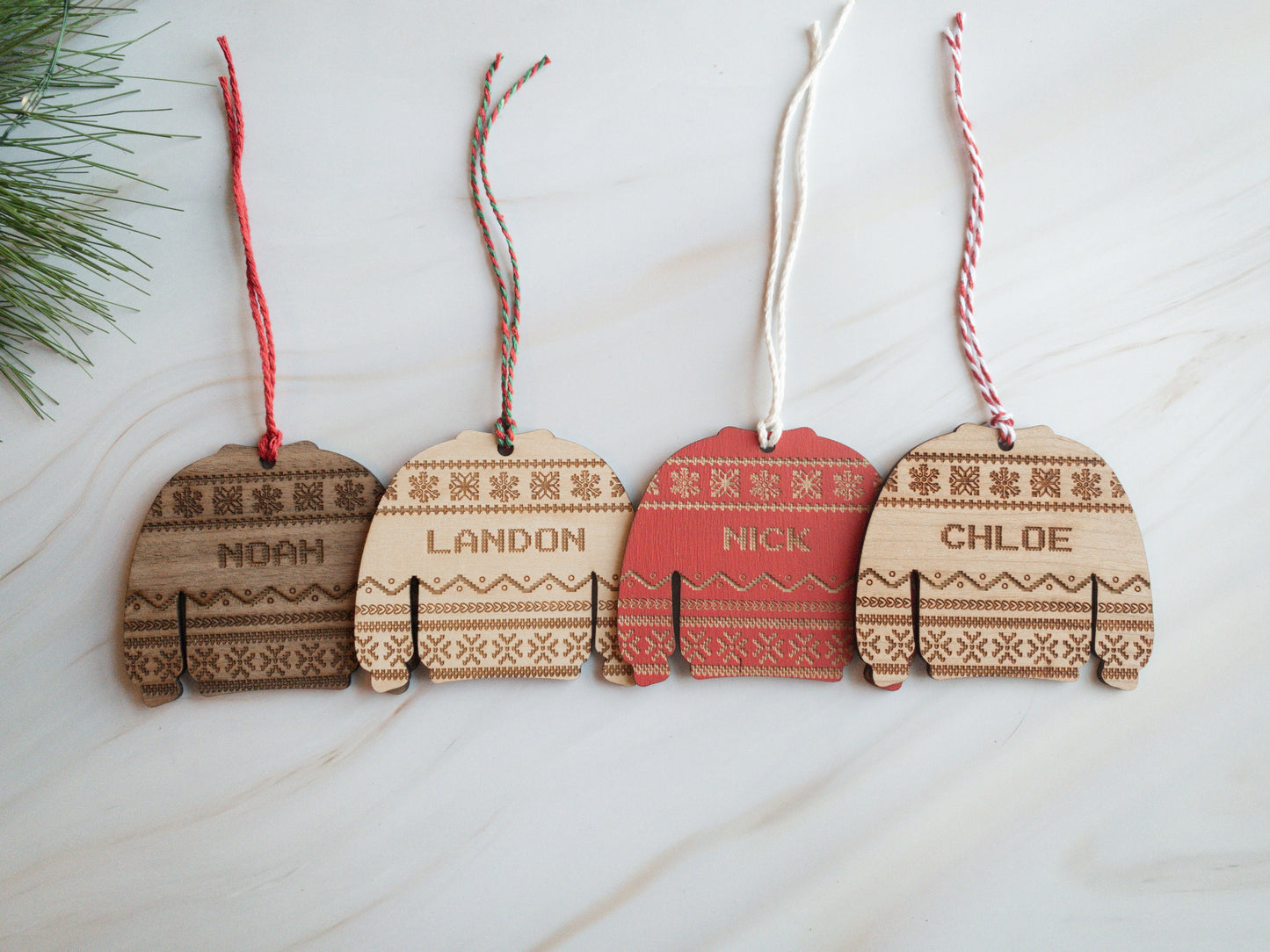 Personalized Ugly Sweater Wooden Ornament